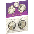 999 Pure Silver Ganesha Lakshmi / Laxmi Coin 10 Gram Sealed Pair Set - Figurine