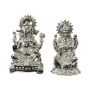 925 Sterling Silver Solid Ganesh & Lakshmi / Laxmi idol (Figurine
