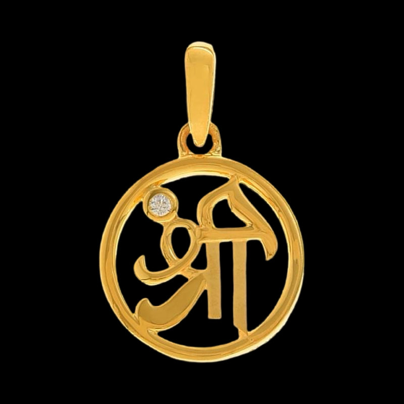 916 Gold Twenty Two Karat (22Kt) Hallmarked SRI Pendant - Style