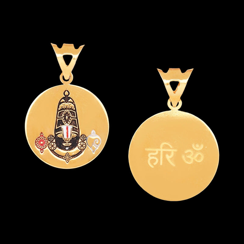 916 Gold Twenty Two Karat (22Kt) Hallmarked Balaji Pendant - Style