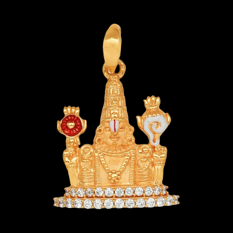 916 Gold Twenty Two Karat (22Kt) Hallmarked Balaji Pendant - Style