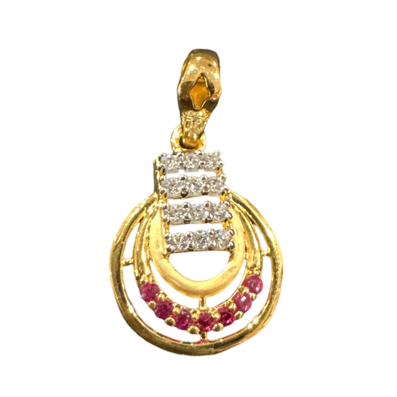 916 Gold Twenty Two Karat (22Kt) Hallmarked Designer Pendant - Style