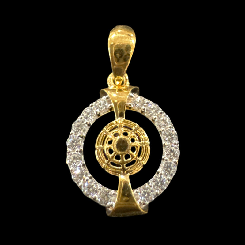 916 Gold Twenty Two Karat (22Kt) Hallmarked Designer Pendant - Style