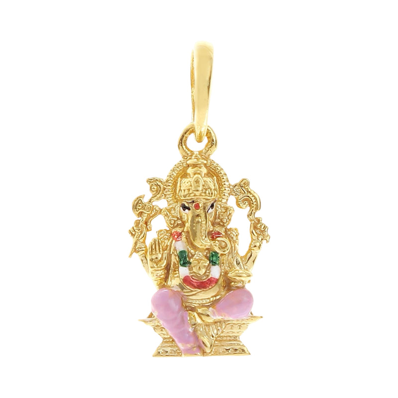 916 Gold Twenty Two Karat (22Kt) Hallmarked Ganesha Pendant - Style