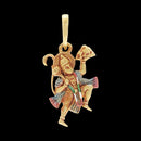 916 Gold Twenty Two Karat (22Kt) Hallmarked Hanuman Pendant - Style
