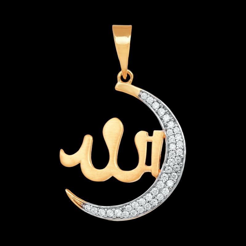 916 Gold Twenty Two Karat (22Kt) Hallmarked Islamic Pendant - Style