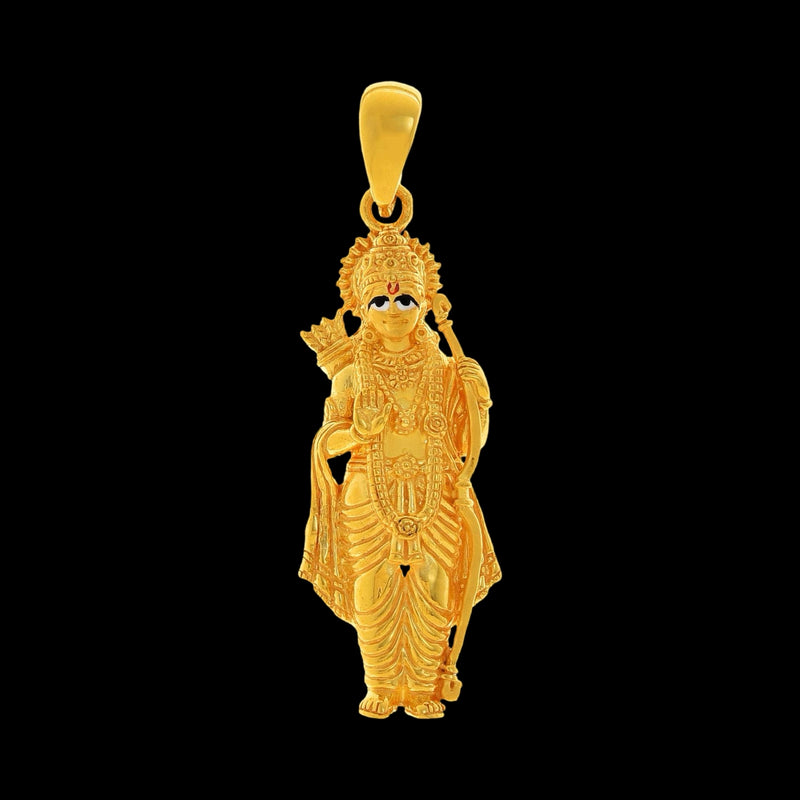 916 Gold Twenty Two Karat (22Kt) Hallmarked Rama Pendant - Style