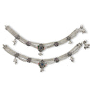 700 Silver Bridal / Party Anklet with Enamel & Stones - Style