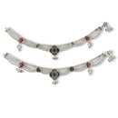 700 Silver Bridal / Party Anklet with Enamel & Stones - Style