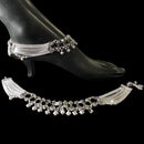 700 Silver Bridal / Party Anklet with Enamel & Stones - Style
