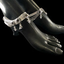 700 Silver Bridal / Party Anklet with Enamel & Stones - Style