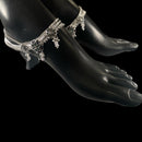 700 Silver Bridal / Party Anklet with Enamel & Stones - Style