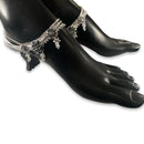 700 Silver Bridal / Party Anklet with Enamel & Stones - Style