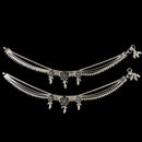 700 Silver Bridal / Party Anklet with Enamel & Stones - Style