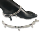 700 Silver Bridal / Party Anklet with Enamel & Stones - Style