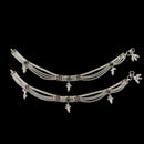 700 Silver Bridal / Party Anklet with Enamel & Stones - Style