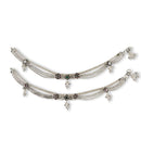700 Silver Bridal / Party Anklet with Enamel & Stones - Style