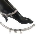 700 Silver Bridal / Party Anklet with Enamel & Stones - Style