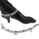 700 Silver Bridal / Party Anklet with Enamel & Stones - Style