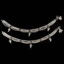 700 Silver Bridal / Party Anklet with Enamel & Stones - Style
