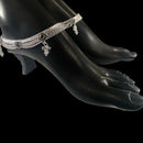 700 Silver Bridal / Party Anklet with Enamel & Stones - Style