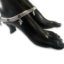 700 Silver Bridal / Party Anklet with Enamel & Stones - Style