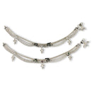 700 Silver Bridal / Party Anklet with Enamel & Stones - Style