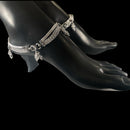 700 Silver Bridal / Party Anklet with Enamel & Stones - Style