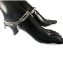 700 Silver Bridal / Party Anklet with Enamel & Stones - Style