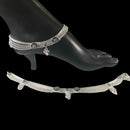 700 Silver Bridal / Party Anklet with Enamel & Stones - Style