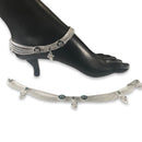 700 Silver Bridal / Party Anklet with Enamel & Stones - Style