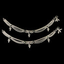700 Silver Bridal / Party Anklet with Enamel & Stones - Style