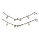 700 Silver Bridal / Party Anklet with Enamel & Stones - Style