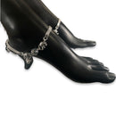 700 Silver Bridal / Party Anklet with Enamel & Stones - Style