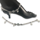 700 Silver Bridal / Party Anklet with Enamel & Stones - Style