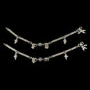 700 Silver Bridal / Party Anklet with Enamel & Stones - Style