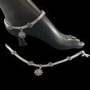 700 Silver Bridal / Party Anklet with Enamel & Stones - Style
