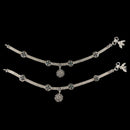 700 Silver Bridal / Party Anklet with Enamel & Stones - Style