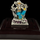 999 Pure Silver Antique Ganesha 3.0-inch Tall Idol / Statue / Murti (Figurine