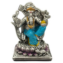 999 Pure Silver Antique Ganesha 3.0-inch Tall Idol / Statue / Murti (Figurine