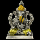 999 Pure Silver Antique Ganesha 3.0-inch Tall Idol / Statue / Murti (Figurine