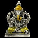 999 Pure Silver Antique Ganesha 3.0-inch Tall Idol / Statue / Murti (Figurine