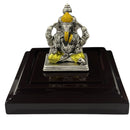 999 Pure Silver Antique Ganesha 3.0-inch Tall Idol / Statue / Murti (Figurine