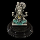 999 Pure Silver Antique Ganesha 2.25-inch Tall Idol / Statue / Murti (Figurine