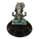999 Pure Silver Antique Ganesha 2.25-inch Tall Idol / Statue / Murti (Figurine