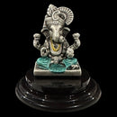 999 Pure Silver Antique Ganesha 2.25-inch Tall Idol / Statue / Murti (Figurine