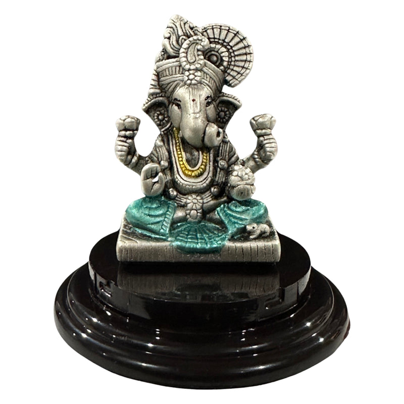 999 Pure Silver Antique Ganesha Idol / Statue / Murti (Figurine