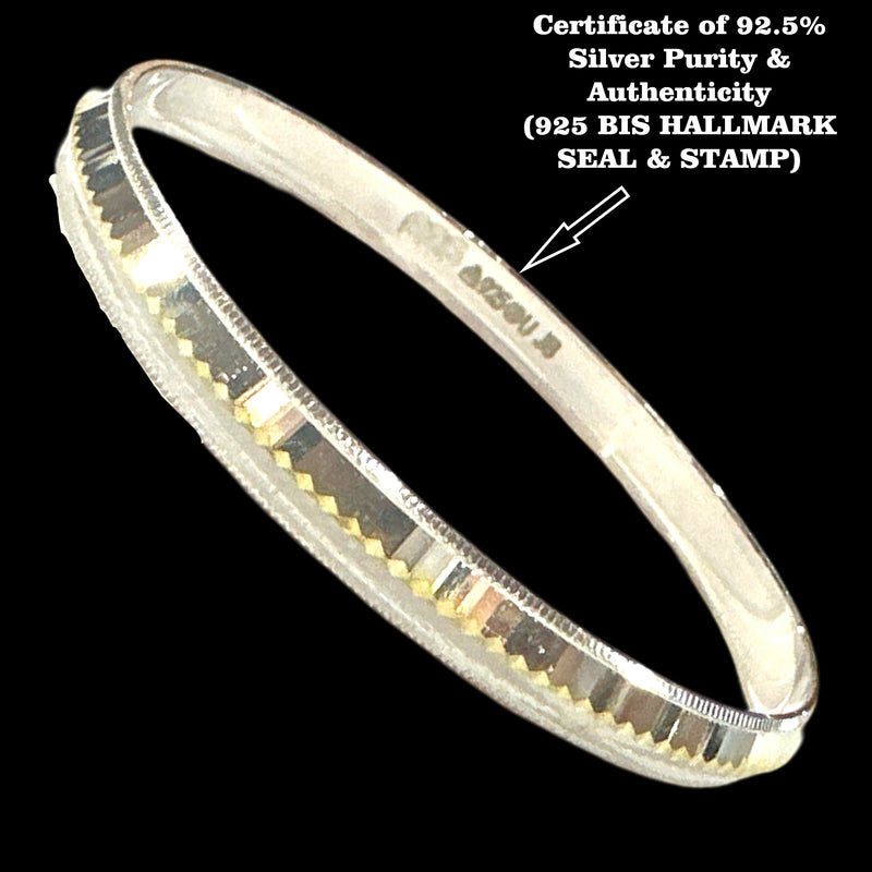 925 Sterling Silver Hallmarked Punjabi Sikh Designer Men Kada