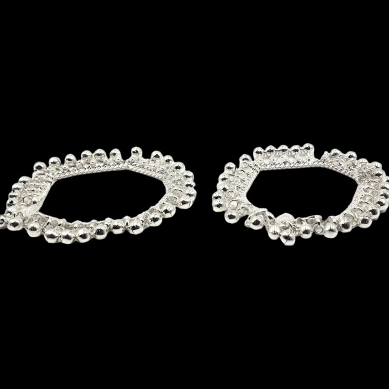 700 Silver Kids Traditional Bell Anklet - Style