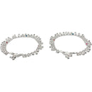 70% Silver Meena Anklet for Kids with Bell Charm